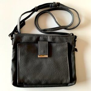 Enzo Angiolini Gray Textured Crossbody Bag